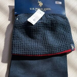 U.S. Polo Assn. Dark Blue and Red Knit Set